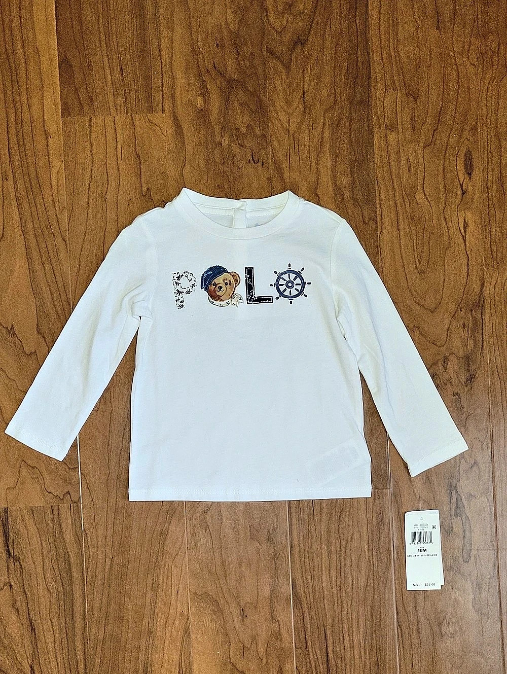Ralph Lauren Polo Bear Sailor Long-Sleeve Tee Girls 18M